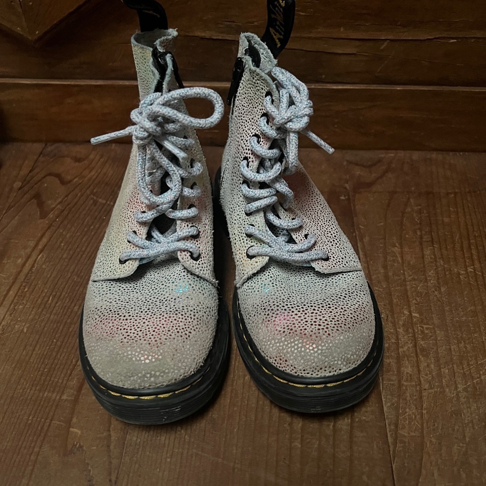 Dr. Martens Kids Iridescent Boots - Silver - Picture 3 of 6